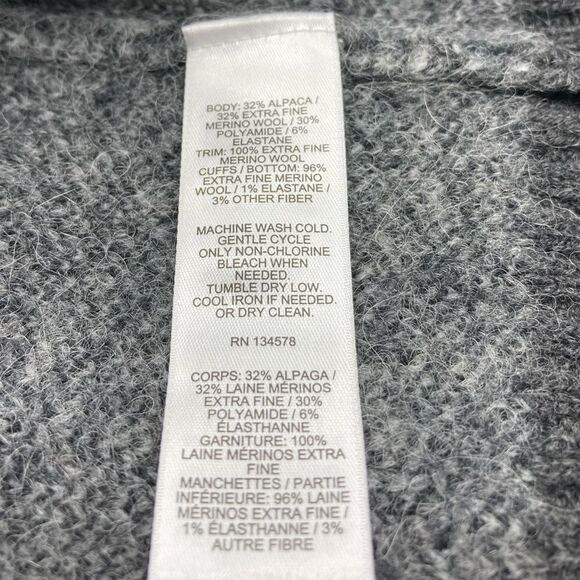 NWT Vineyard Vines Luxury Blend Buffalo Check V-Neck Charcoal Heather Cardigan L - Picture 10 of 12